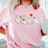 Sandjest Cute Valentine T-Shirt Funny Ghost Gifts for Women Girl Friends Wife